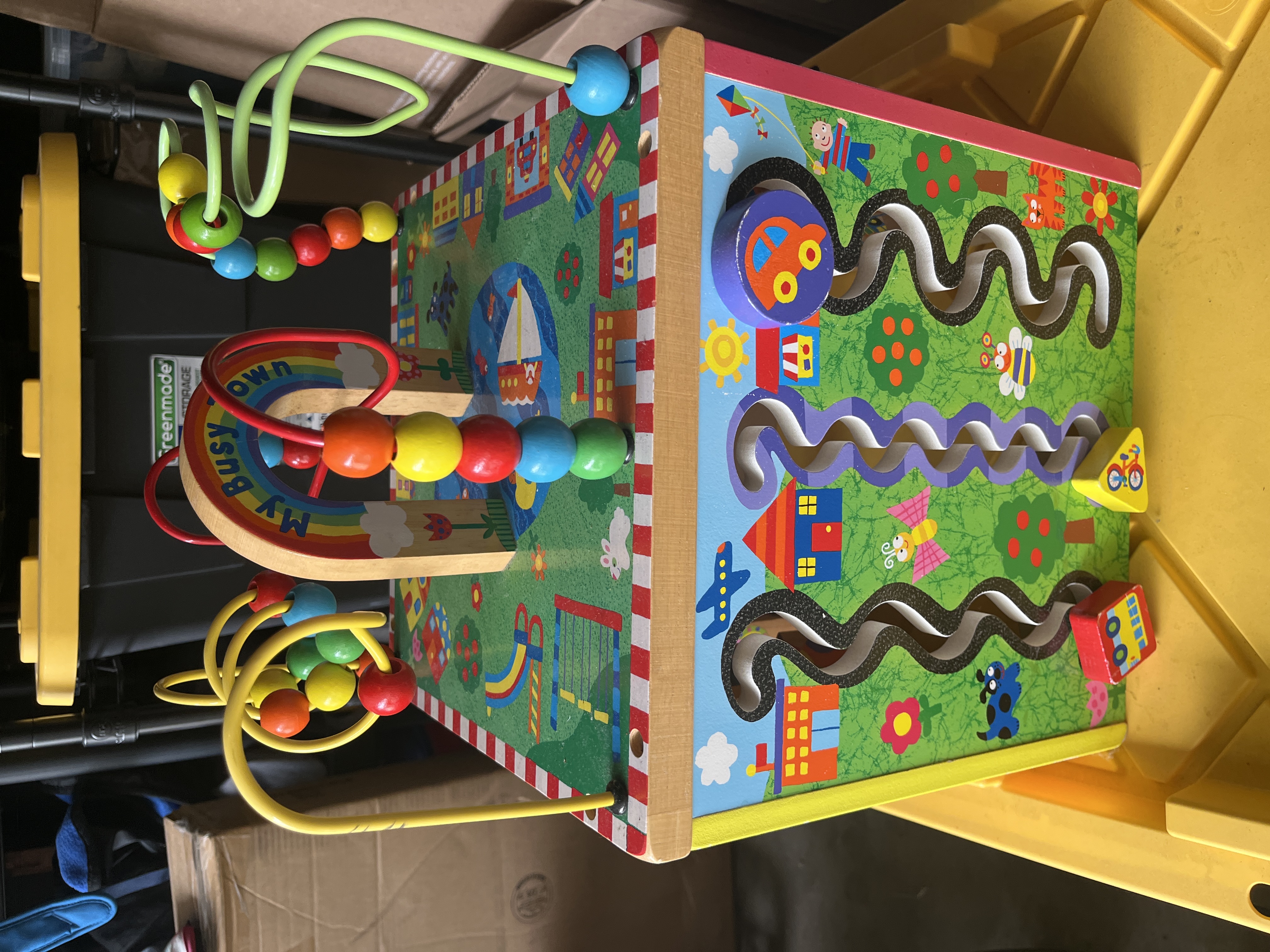 My Busy Town Wooden Activity Cube Bead Maze