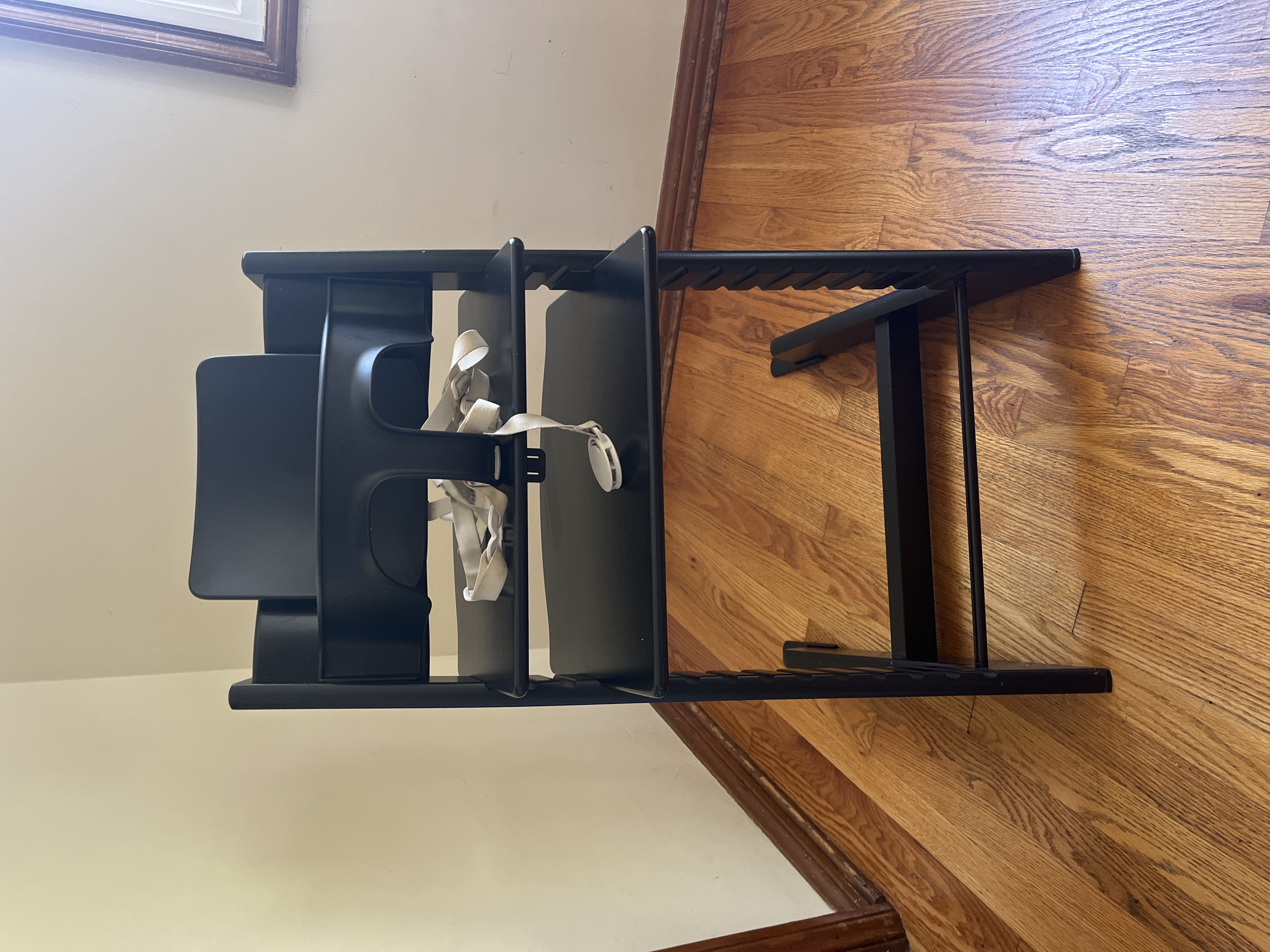 Tripp Trapp-Style Adjustable Wooden High Chair, Black