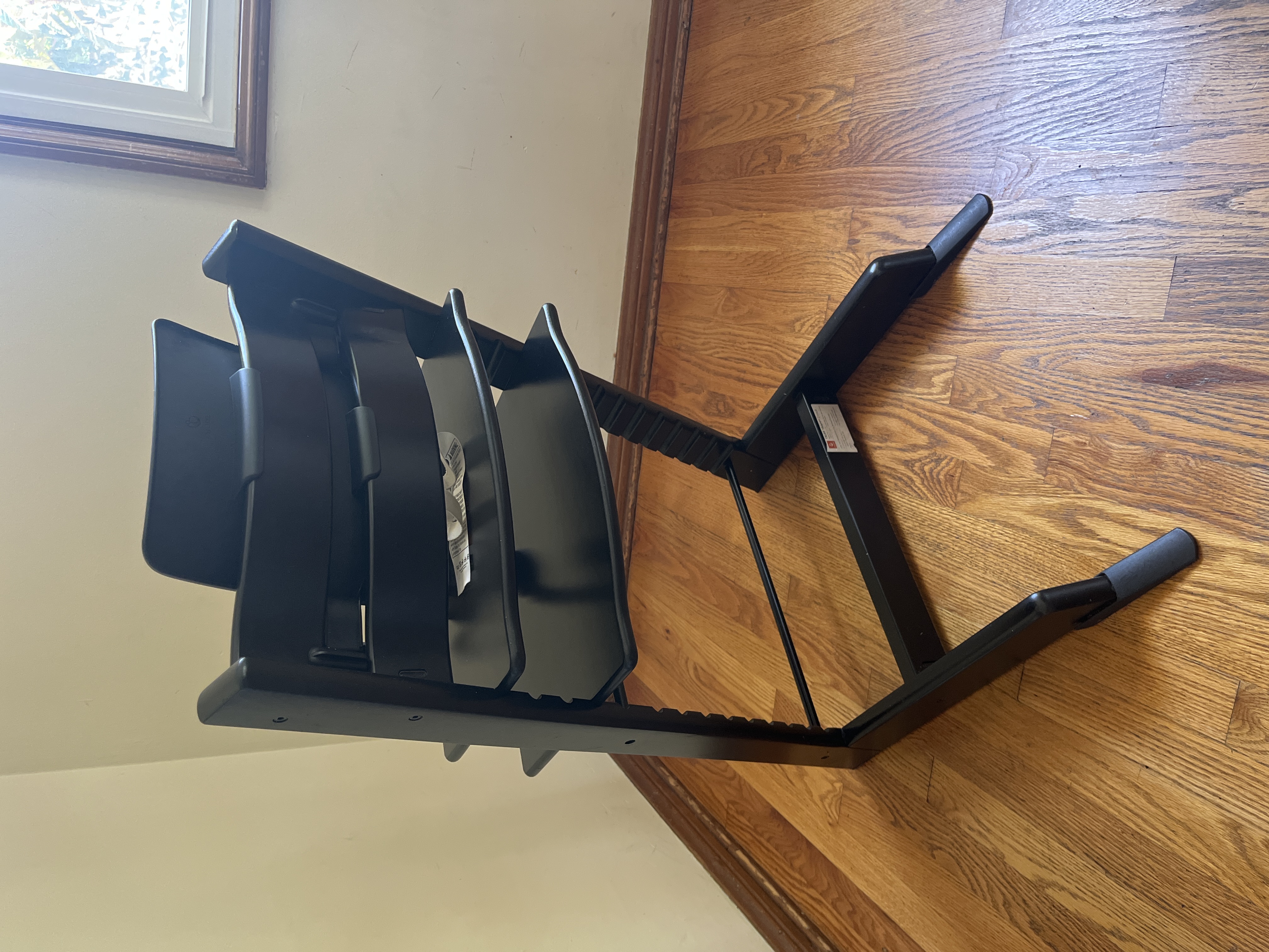 Tripp Trapp-Style Adjustable Wooden High Chair, Black — photo 2